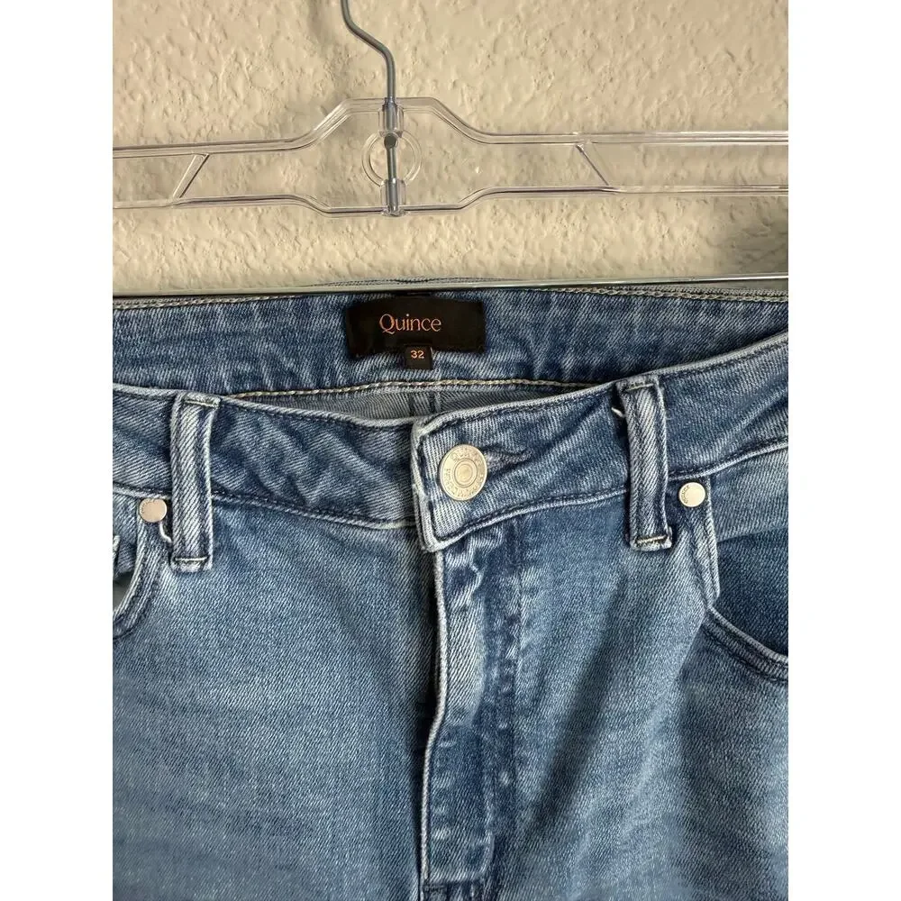 Quince Women Jeans Bella Stretch Wide Leg Seaside Blue 32/32 - Picture 3 of 10
